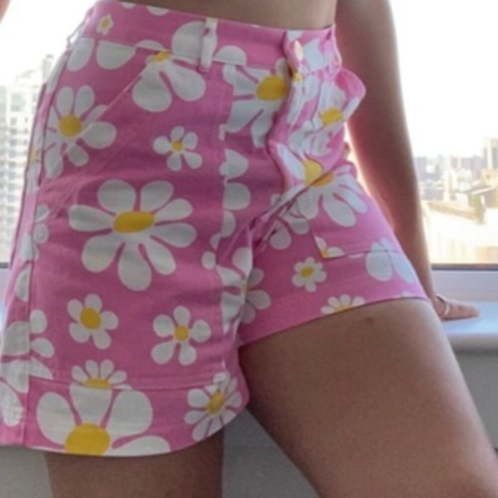 Big Bud Press Pink Daisy Shorts